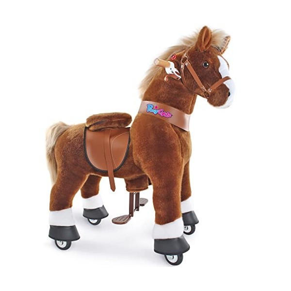 PonyCycle Authentique Cheval Monter sur des Jouets Trottinettes pour Enfants avec Frein et Son / 76 cm Hauteur/Taille 3 pour