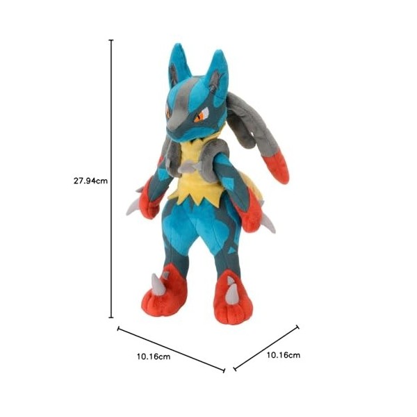 Centre Pokémon Mega Lucario Peluche, 27,9 cm Grande 