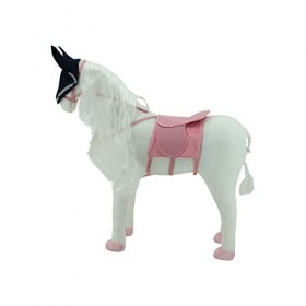 Sweety Toys 13975 Cheval géant XXL en peluche Blanc Princess Taille env. 105 cm Hauteur de la tête jusquà 80 kg Charge maxim