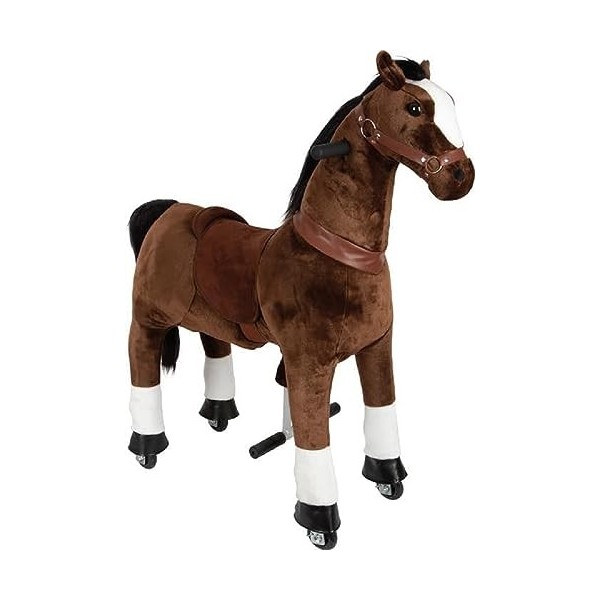 small foot Cheval en Peluche sur Roues, chevalà Monter jusquà 50 kg, à partir de 5 Ans, 12462