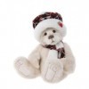 Charlie Bears Cozy 2023 Ours en peluche blanc avec chapeau et écharpe à collectionner doux