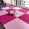 Carreaux De Mousse Imbriqués, Dalles De Moquette Douces, Tapis De Sol en Mousse Peluche avec Bordure, Tapis De Jeu Puzzle, 60