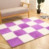 80 Dalles De Moquette Hirsutes Emboîtables, Tapis De Sol en Mousse Douce en Peluche, Tapis Moelleux, Dalles De Protection, Ta