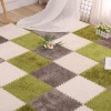 Tapis De Jeu à Emboîtement en Peluche Coloré, Dalles De Tapis dexercice, Tapis De Sol en Mousse Puzzle, pour Protéger Le Sol