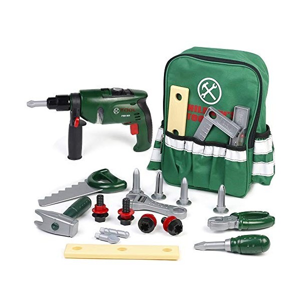 Boîte à Outils Pour Enfants Lehoo Castle - Avec Perceuse, Voiture à Monter, 6 Outils - Jouet D'imitation 3-5 Ans, Montessori