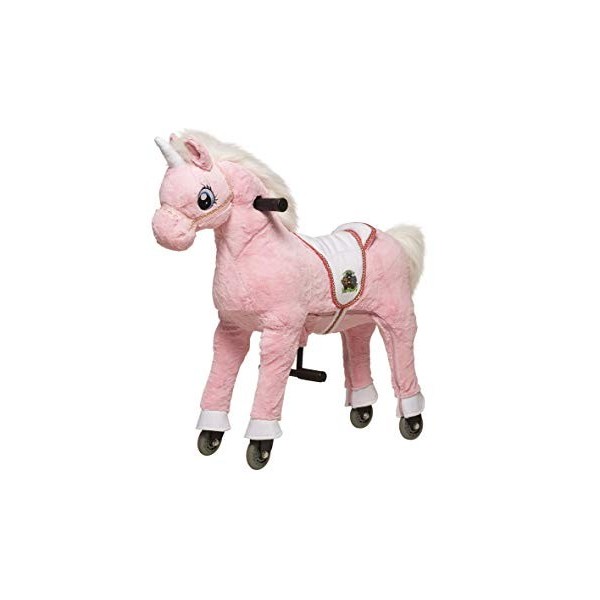 animal riding, Rose S Cheval déquitation Licorne Rosalie pour Enfants à partir de 3 Ans, Hauteur de Selle 56 cm, avec roule