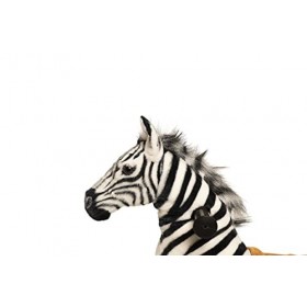 animal riding ARZ003S Cheval Zebra Marthi Small pour Enfants de 3 à 5 Ans, Couleur Noir et Blanc, Hauteur de Selle 56 cm, av