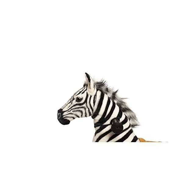 animal riding ARZ003S Cheval Zebra Marthi Small pour Enfants de 3 à 5 Ans, Couleur Noir et Blanc, Hauteur de Selle 56 cm, av
