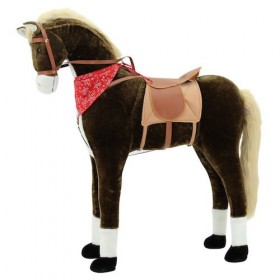 Sweety Toys- Cheval Debout, 3501, Marron Chocolat, 3XL