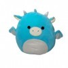 Squishmallow Dragon Tatiana Oreiller en peluche super doux Bleu sarcelle 40,6 cm