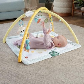 Fisher-Price Tapis D’Éveil Sensimals Avec 6 Jouets Sensoriels Repositionnables, Dont 1 Peluche Koala Et 1 Anneau Dentition Pa