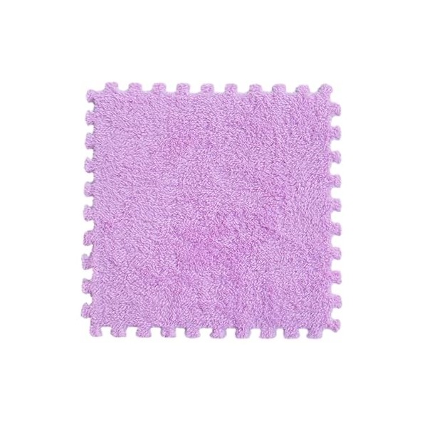 Tapis De Sol en Mousse Puzzle en Peluche, 80 Pièces, Antidérapant, Carreaux Carrés Emboîtables, Tapis Moelleux, Tapis De Jeu,