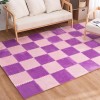 100 Pièces Tapis en Mousse en Peluche Imbriqués, Carreaux De Tapis Moelleux, Tapis, Carreaux De Sol Puzzle Tapis De Jeu Doux,