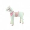 Sweety Toys 13876 Cheval debout en peluche robuste XXL 130 cm Blanc avec structure en acier