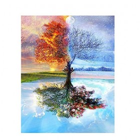 Qingdewan Puzzle 1000 Pièces Puzzle en Bois DIY Résumé du Paysage des Quatre Saisons Jeu DIntelligence De lart De La Décora