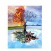 Qingdewan Puzzle 1000 Pièces Puzzle en Bois DIY Résumé du Paysage des Quatre Saisons Jeu DIntelligence De lart De La Décora