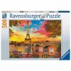 Ravensburger - Puzzle Adulte - Puzzle 500 p - Le soir à Paris - Adultes et enfants dès 12 ans - Puzzle de qualité supérieure 