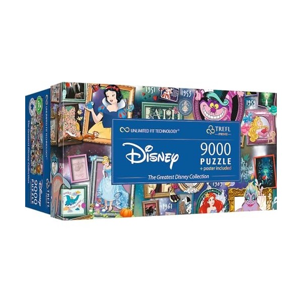 Trefl Prime - Puzzle UFT: Disney, The Greatest Disney Collection - 9000 Pièces, Grand Puzzle, BIO, EKO, Collage avec des Pers
