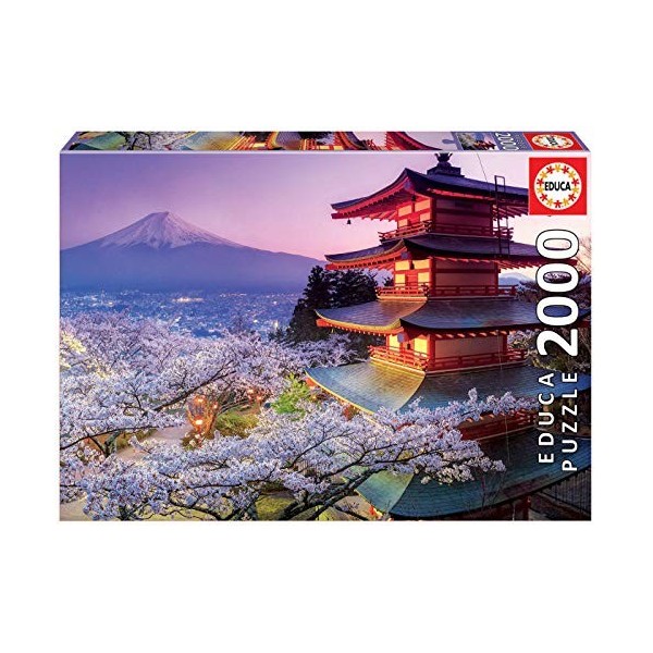 Educa - Puzzle De 2000 Pièces pour Adultes | Mont Fuji, Japon. Comprend Fix Puzzle Tail pour Laccrocher Une Fois Lassemblag