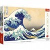 Trefl Puzzle, La Grande Vague au Large de Kanagawa, Hokusai Katsushika, 1000 Pièces, Collection dart, Qualité Premium, pour 