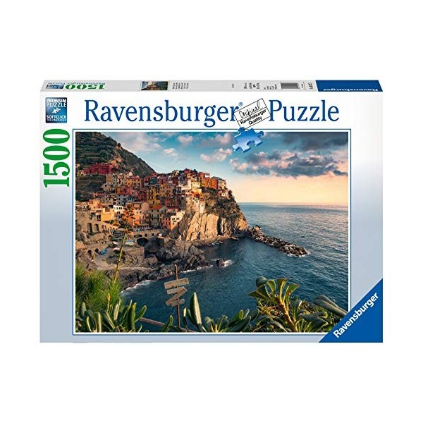 Ravensburger - Puzzle Adulte - Puzzle 1500 p - Vue sur les Cinque Terre - 16227