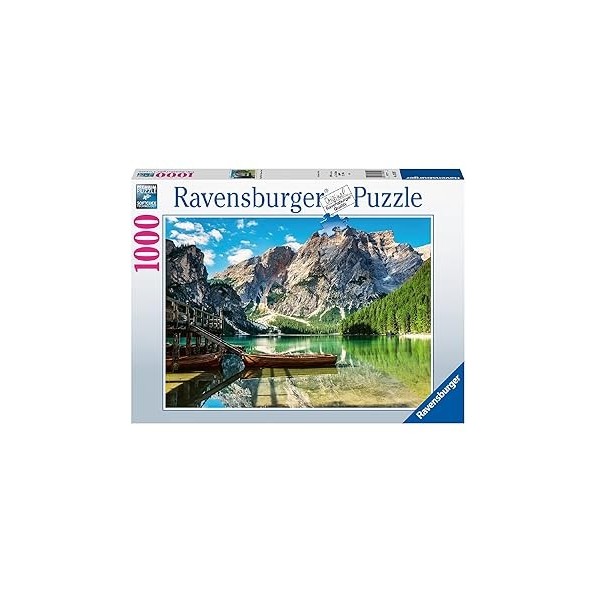 Ravensburger - Puzzle Adulte - Puzzle 1000 p - Lac de Braies dans les Dolomites, Italie - 88820