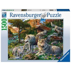 Ravensburger - Puzzle Adulte - Puzzle 1500 p - Loups au printemps - 16598