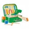 Selecta 62074 Coffret de bricolage, avec outils d’imitation 25 x 18 cm