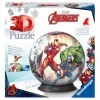 Ravensburger - Puzzle 3D Ball - Marvel Avengers - A partir de 6 ans - 72 pièces numérotées à assembler sans colle - Support i