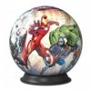 Ravensburger - Puzzle 3D Ball - Marvel Avengers - A partir de 6 ans - 72 pièces numérotées à assembler sans colle - Support i