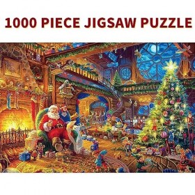 Shrubz Puzzle Noël, Puzzle 1000 pièces père Noël Classique, Jeux de Famille de Noël, décoration de Noël, Puzzle de Noël, Gran