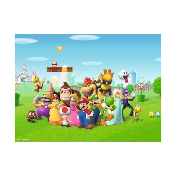 Ravensburger - Puzzle Enfant - Puzzle 200 pièces XXL - Les aventures de Super Mario - Garçon ou fille à partir de 8 ans - Puz