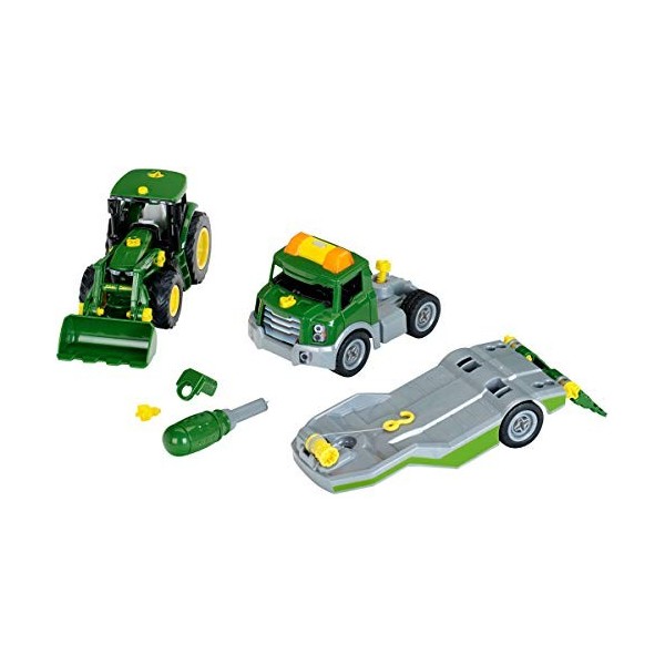 Theo Klein 3908 Transporteur Avec Tracteur John deere I Tournevis I Dimensions : 36 cm X 1050 cm X 17 cm I Jouet pour Enfants