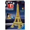 Ravensburger - Puzzle 3D Building - Tour Eiffel illuminée - A partir de 10 ans - 226 pièces numérotées à assembler sans colle