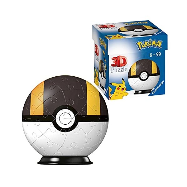 Ravensburger - Puzzle 3D Ball - Pokémon - A partir de 6 ans - 72 pièces numérotées à assembler sans colle - Support inclus - 