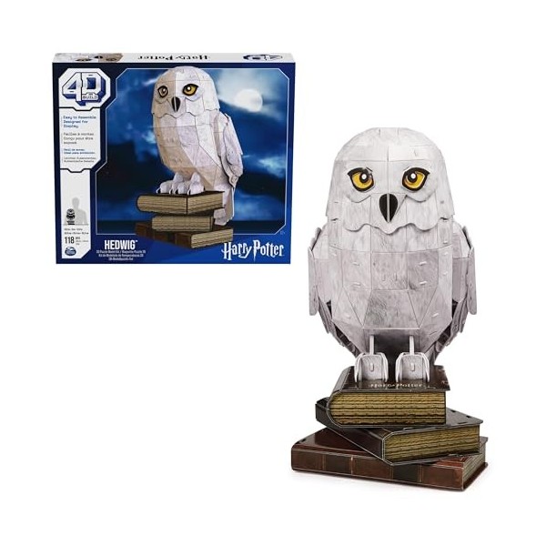 4D BUILD - Puzzle Harry Potter 3D - Jeu Harry Potter 118 Pièces Maquette à Construire - Chouette Hedwige Harry Potter - Puzzl