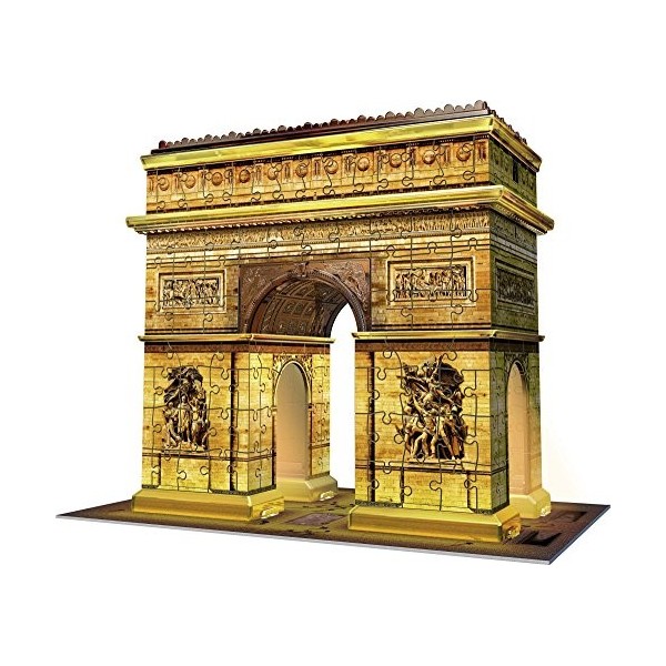 Ravensburger - Puzzle 3D Building - Arc de Triomphe illuminé - A partir de 8 ans - 216 pièces numérotées à assembler sans col