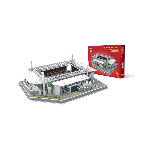 MEGABLEU- Stade 3D Bollaert Rc Lens Puzzle, 678297, Gris/Rouge/Jaune, 31Lx22,8l