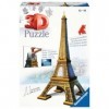 Ravensburger - Puzzle 3D Building - Tour Eiffel - A partir de 10 ans - 216 pièces numérotées à assembler sans colle - Accesso