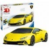 Ravensburger - Puzzle 3D Véhicules - Lamborghini Huracan Evo, édition jaune avec grille de construction - A partir de 8 ans -