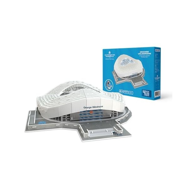 Megableu- Puzzle-Stade 3D Orange Velodrome Olympique DE Marseille avec LED, 678266