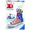 Ravensburger - Puzzle 3D Sneaker - American Style - Pot à crayons - A partir de 8 ans - 108 pièces numérotées à assembler san