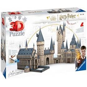 Ravensburger - Puzzle 3D Building - Coffret Complet Château de Poudlard - Grande Salle + Tour dAstronomie / Harry Potter - A