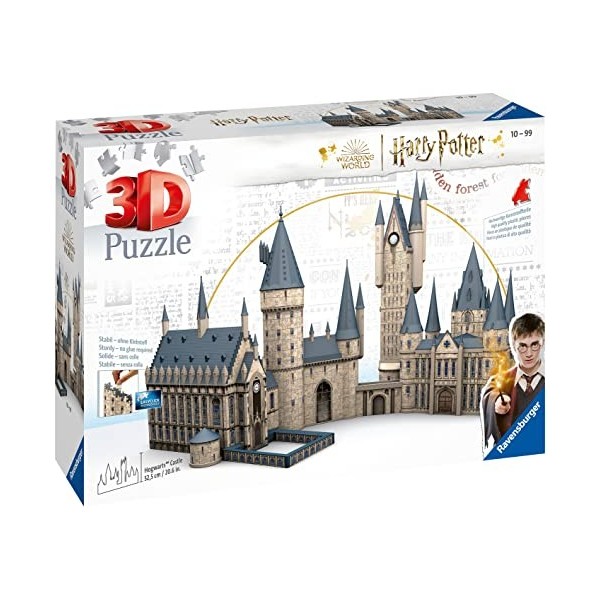 Ravensburger - Puzzle 3D Building - Coffret Complet Château de Poudlard - Grande Salle + Tour dAstronomie / Harry Potter - A