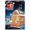 Ravensburger - Puzzle 3D Building - Maison de Noël en pain dépices illuminée - A partir de 8 ans - 216 pièces numérotées à a