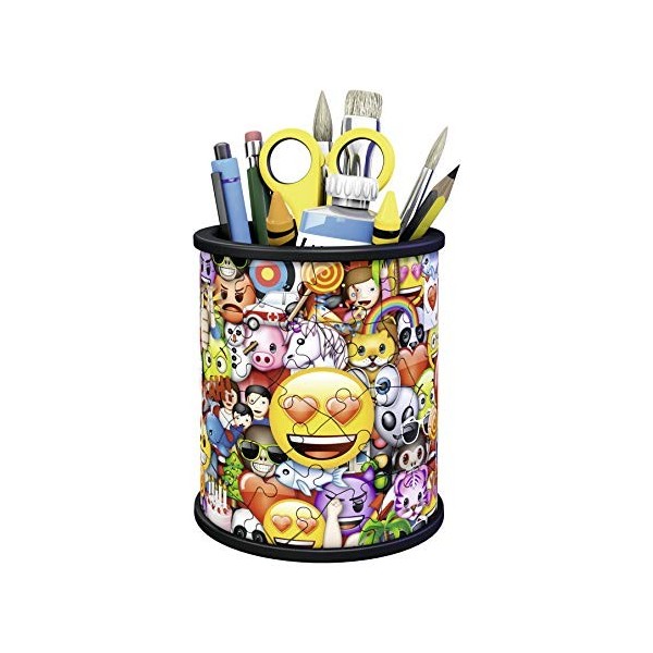 Ravensburger - Puzzle 3D Pot à Crayons - Emoji - A partir de 6 ans - 54 pièces numérotées à assembler sans colle - Accessoire