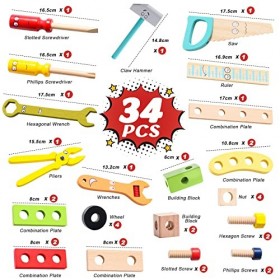 Jouet Enfant 3 Ans Outils Enfant Jeu Construction Boite a Outil Malette Outils Visseuse Jeux Educatif Jeux Montessori pour En