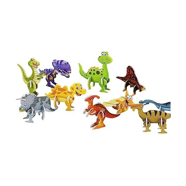 Zceplem Jouets 3D à Assembler,Jouet Puzzles 3D réservoir davion - 10 pièces Teaser Avion réservoir Dinosaure Puzzle éducatif