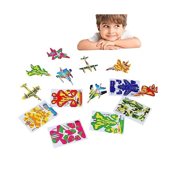 Zceplem Jouets 3D à Assembler,Jouet Puzzles 3D réservoir davion - 10 pièces Teaser Avion réservoir Dinosaure Puzzle éducatif