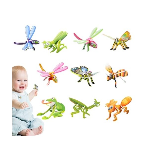 Puzzle en papier 3D, puzzle animal 3D,Casse-tête 3D | Activités STEM pour âgés de 4 à 6 ans, jouets éducatifs, jouets dappre